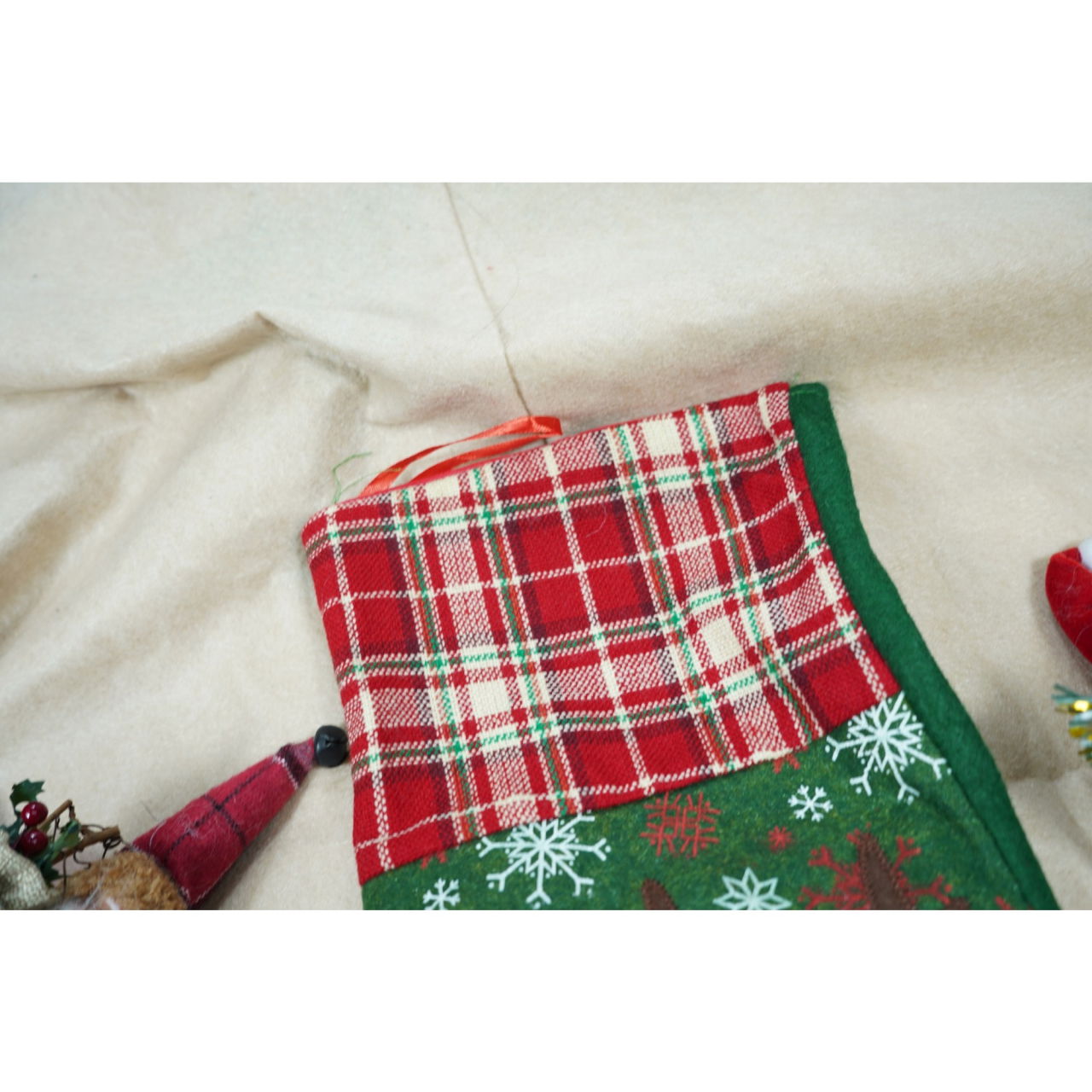 Ciorap Cadouri, Flippy,cu model ren, verde, marimea 20x40 cm, textil, interior [3]