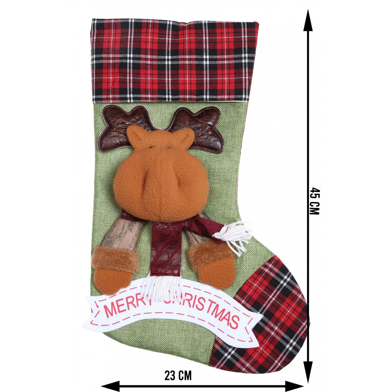 Ciorap Cadouri, Flippy,cu model ren,verde, marimea 23x45 cm, textil, interior [6]