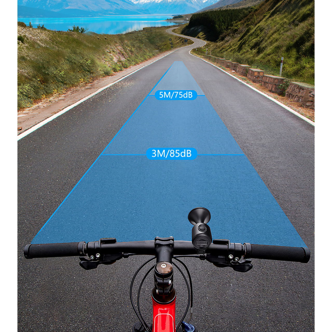 Claxon electric pentru bicicleta, Flippy, rezistent la apa, 120 dB, negru [5]