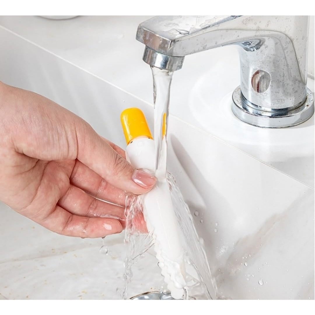 Cleste Multifunctional, Flippy, 2in1, Cleste pentru Parul Cazut si Mini Racleta pentru Depuneri, din ABS, Model Rata, Alb [3]