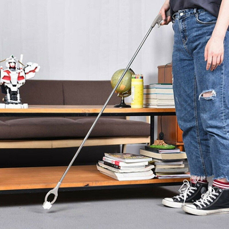 Cleste pentru Colectarea Deseurilor, Flippy, din Metal si Plastic, 77.5 cm, Fara Maini Murdare, Gri [2]