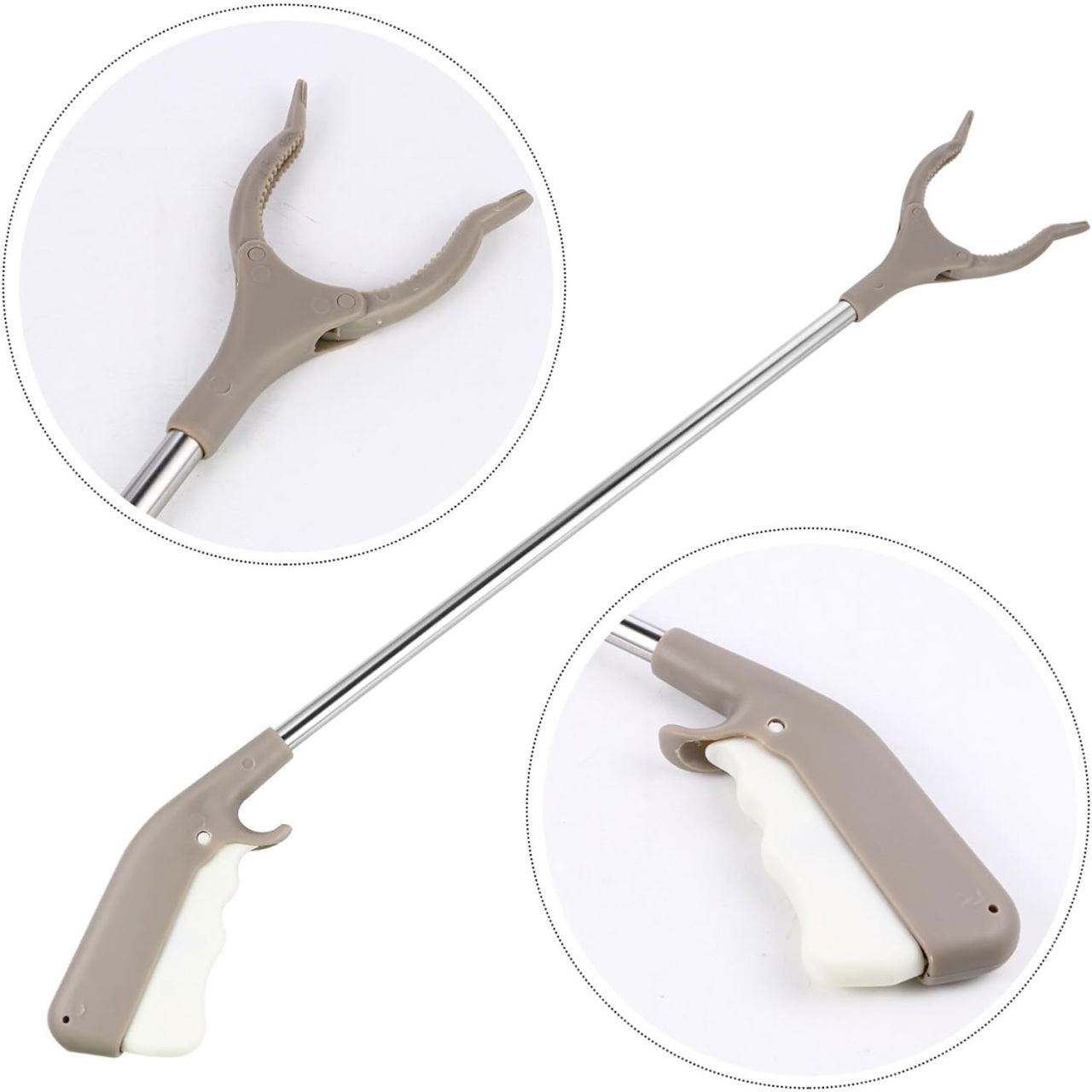 Cleste pentru Colectarea Deseurilor, Flippy, din Metal si Plastic, 77.5 cm, Fara Maini Murdare, Gri [6]