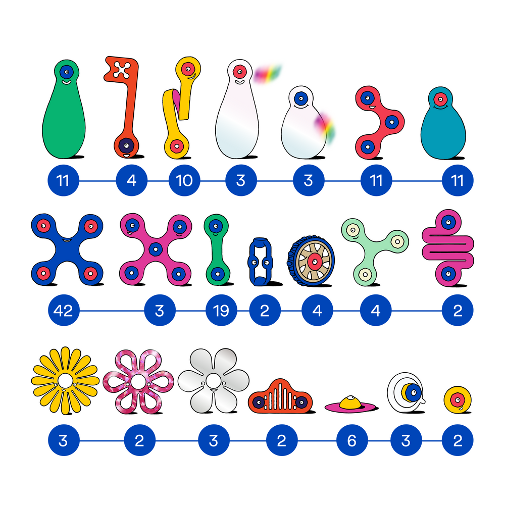 Clixo® joc magnetic de construit - Distractie in familie (150 piese) [2]