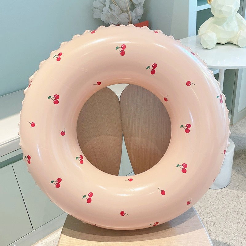 Colac de inot gonflabil pentru copii, Portocaliu, Model cu cirese, Flippy, diametru 70 cm [4]