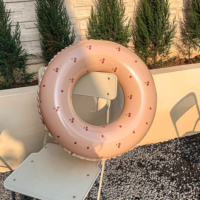 Colac de inot gonflabil pentru copii, Portocaliu, Model cu cirese, Flippy, diametru 70 cm [5]