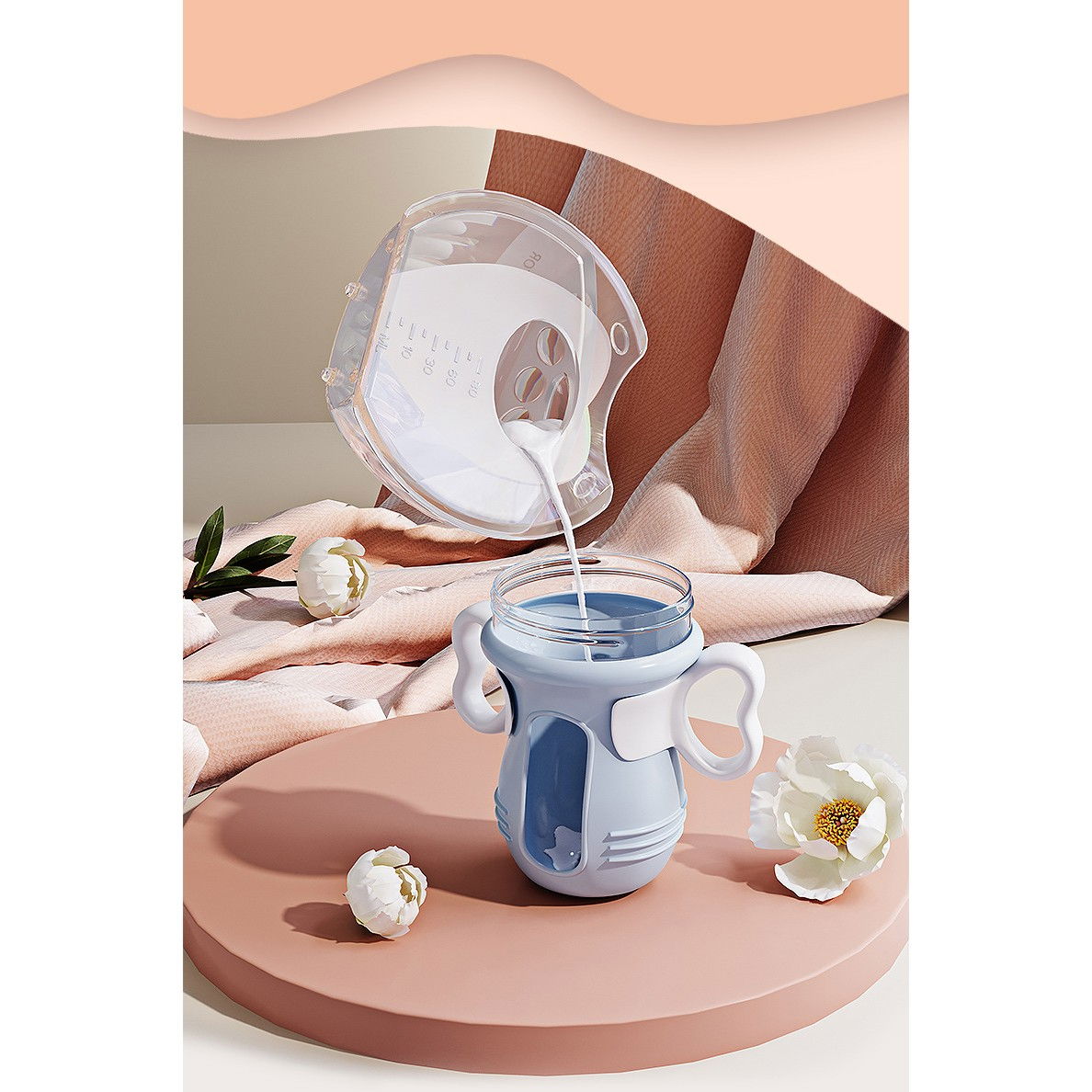 Colector de Lapte Matern, Flippy, din Silicon Safety, Anti-debordare, 80 ml, Transparent [8]