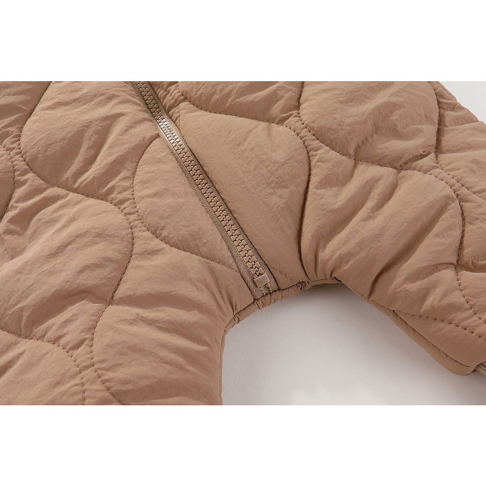 Combinezon de Iarna, Flippy, pentru Bebelusi, din Bumbac, cu Urechi, Mansete Elastice, Unisex, 66 cm, Maro [6]