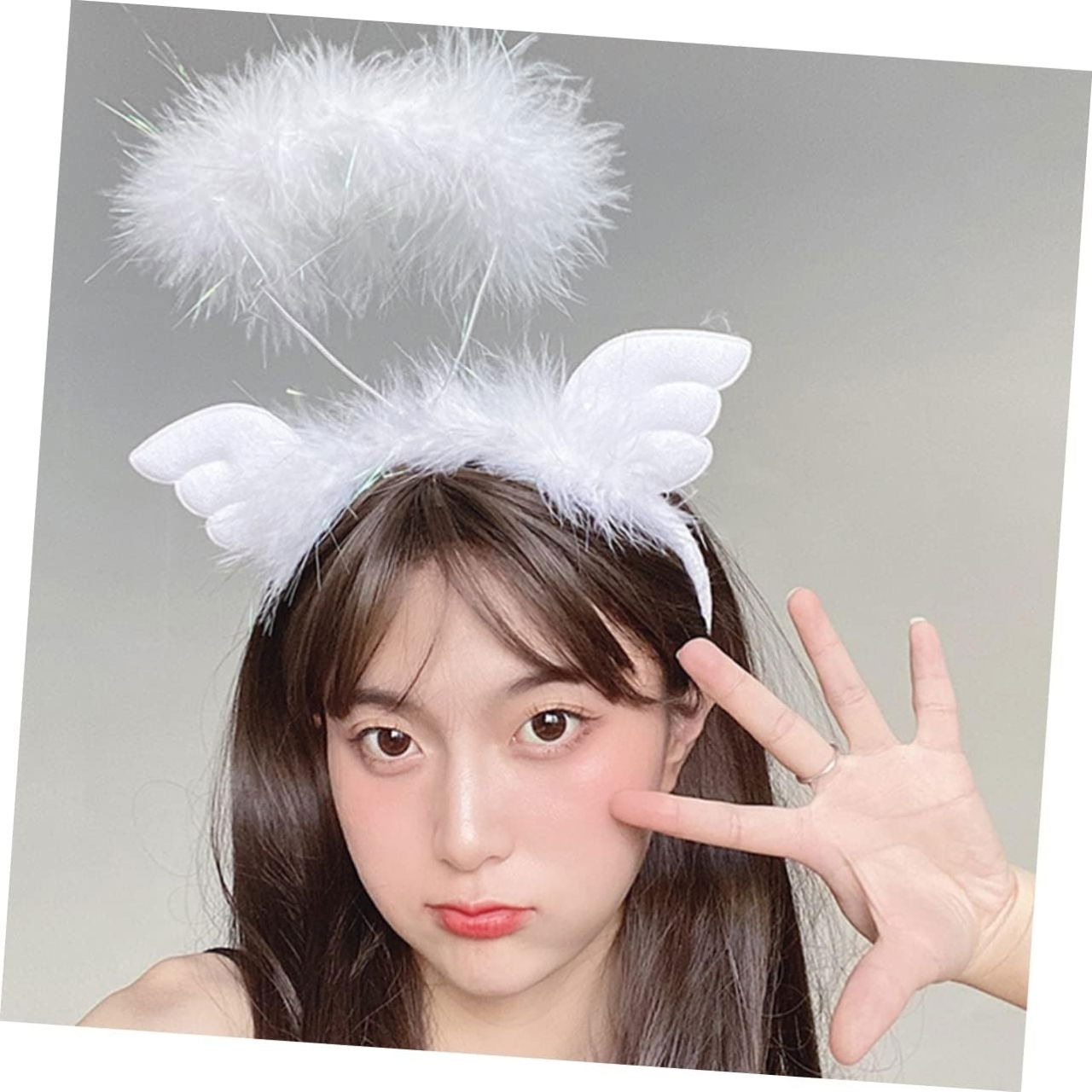 Coronita de Ingeras pentru Copii, Flippy, Bentita cu Aura, Marime Universala, Alb [4]