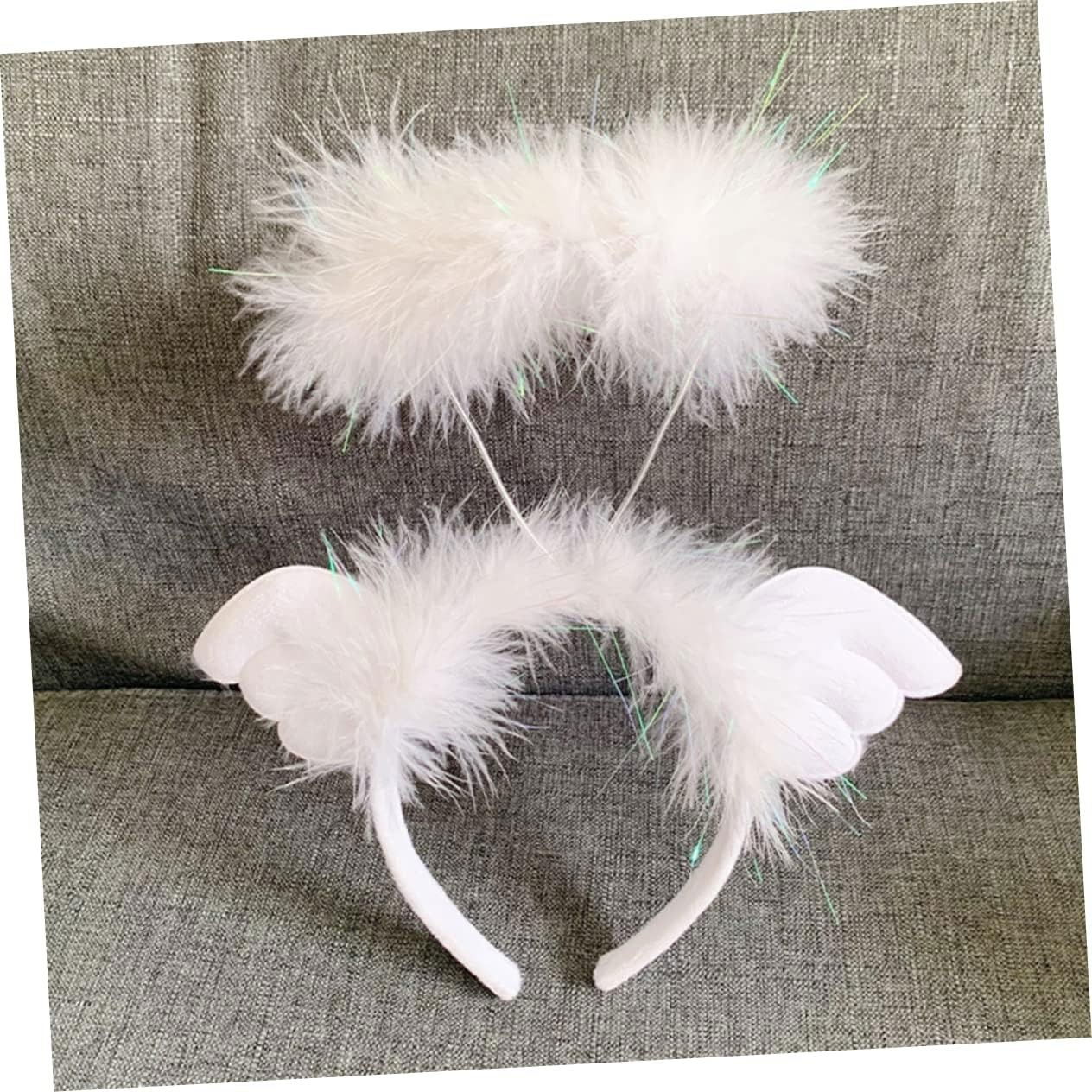 Coronita de Ingeras pentru Copii, Flippy, Bentita cu Aura, Marime Universala, Alb [5]