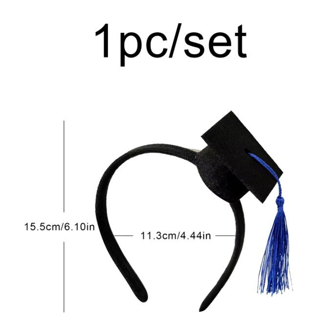 Coronita pentru Absolvent, Flippy, Bentita cu Toca, Marime Universala, Tematica Absolvire, Negru-Albastru [8]