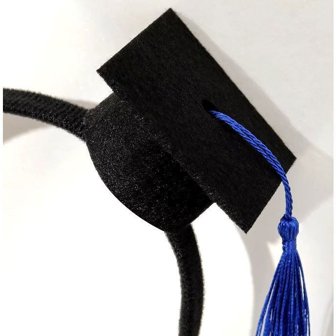 Coronita pentru Absolvent, Flippy, Bentita cu Toca, Marime Universala, Tematica Absolvire, Negru-Albastru [7]