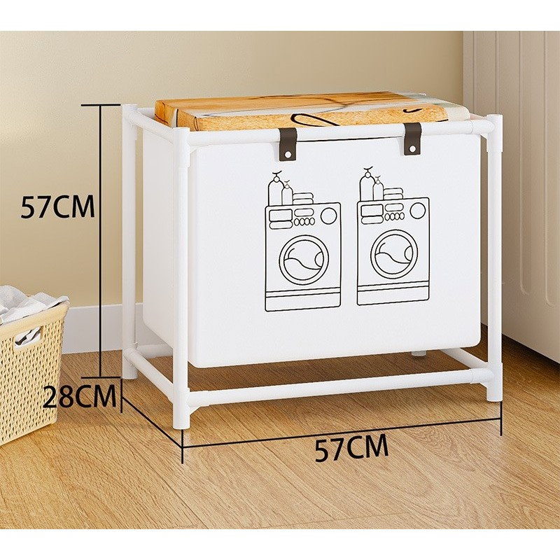 Cos de Rufe, Flippy, 1 Cos, Cadru de Otel Inoxidabil, 97 x 44 x 57 cm, Alb [3]