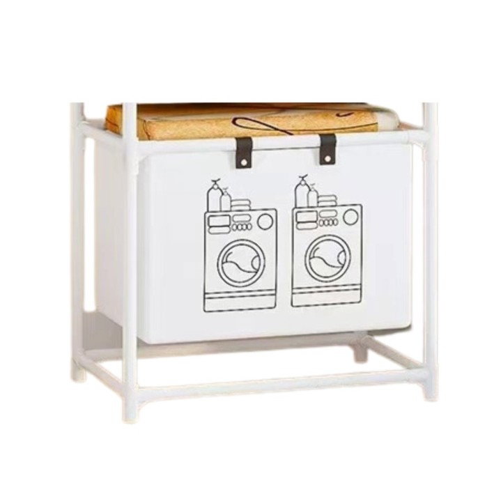 Cos de Rufe, Flippy, 1 Cos, Cadru de Otel Inoxidabil, 97 x 44 x 57 cm, Alb [1]