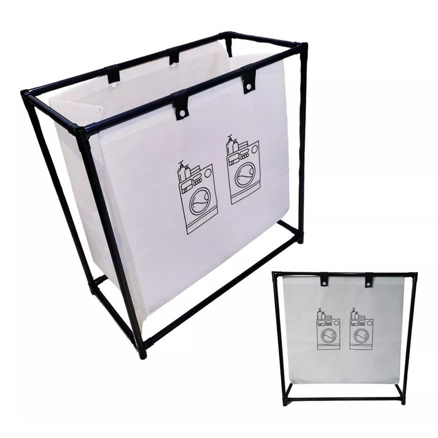 Cos de Rufe, Flippy, 1 Cos, Cadru de Otel Inoxidabil, 97 x 44 x 57 cm, Negru [7]