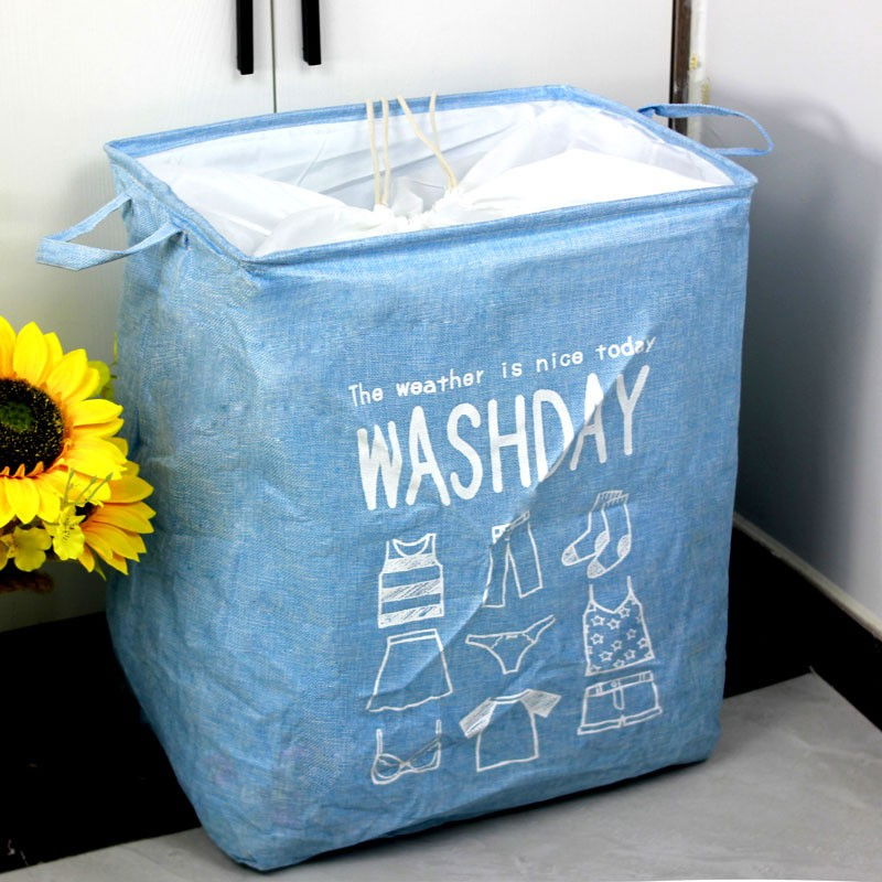 Cos de rufe, Flippy, 72 L, Textil, 30x40x60 cm, Albastru, Cu imprimeu [1]