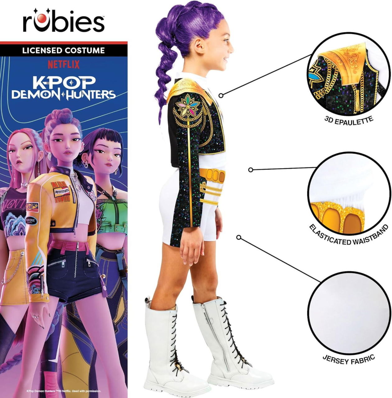 Costum de carnaval K-Pop Demon Hunters - Rumi Golden Classic [6]