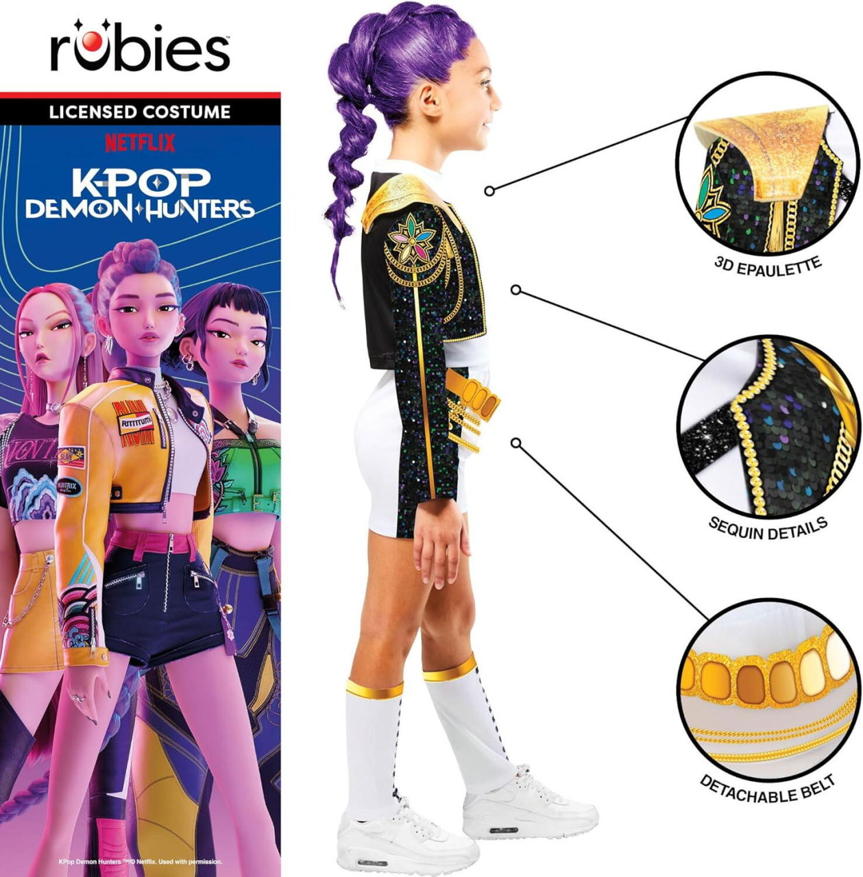Costum de carnaval K-Pop Demon Hunters - Rumi Golden Deluxe [3]
