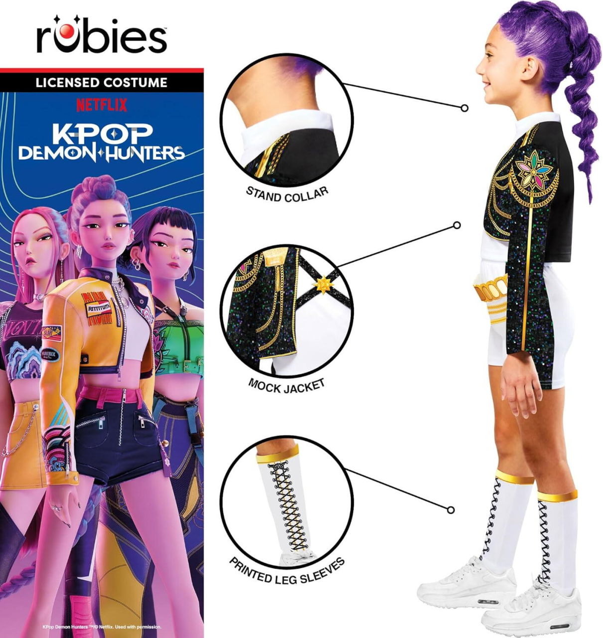 Costum de carnaval K-Pop Demon Hunters - Rumi Golden Deluxe [4]