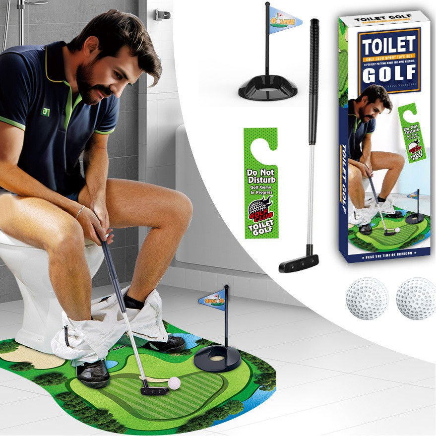 Covoras de Baie, Flippy, Model Teren de Golf, Interactiv, +14 Ani, din PVC, 80 x 69 cm, Verde [6]