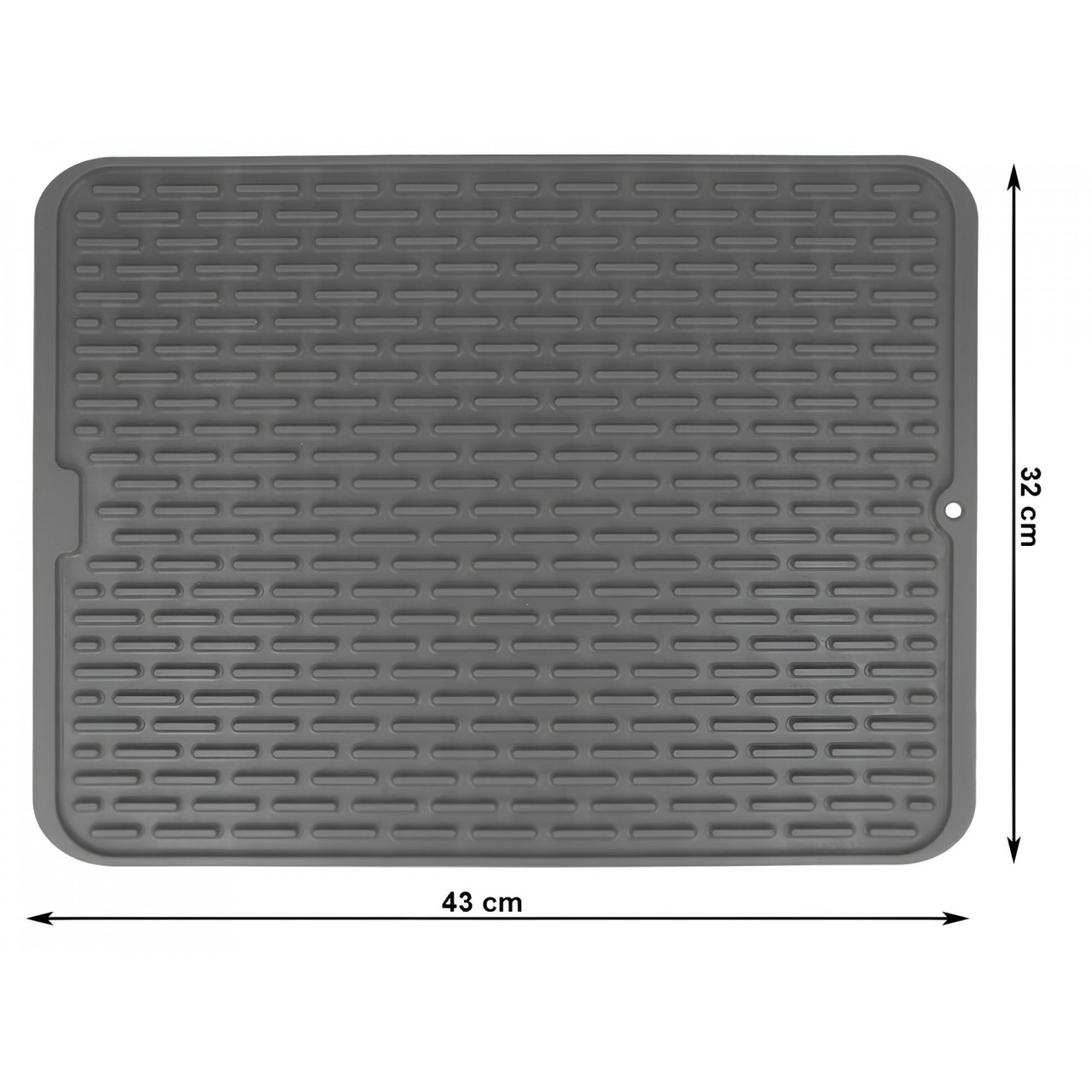 Covoras din Silicon pentru Scurgere Vase, Flippy, Uz Casnic, Rezistent la Temperaturi Ridicate, Izolator, 43x32.5 cm, Negru [6]