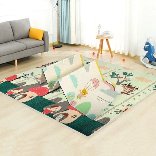 Covoras pentru Copii, Flippy, cu 2 Fete, Model Ursulet/Catelusi, din XPE+PE, Impermeabil, Antiderapant, Protectie Termica, +3 Luni, Pliabil, 180 x 200 x 1.5 cm, Multicolor [5]