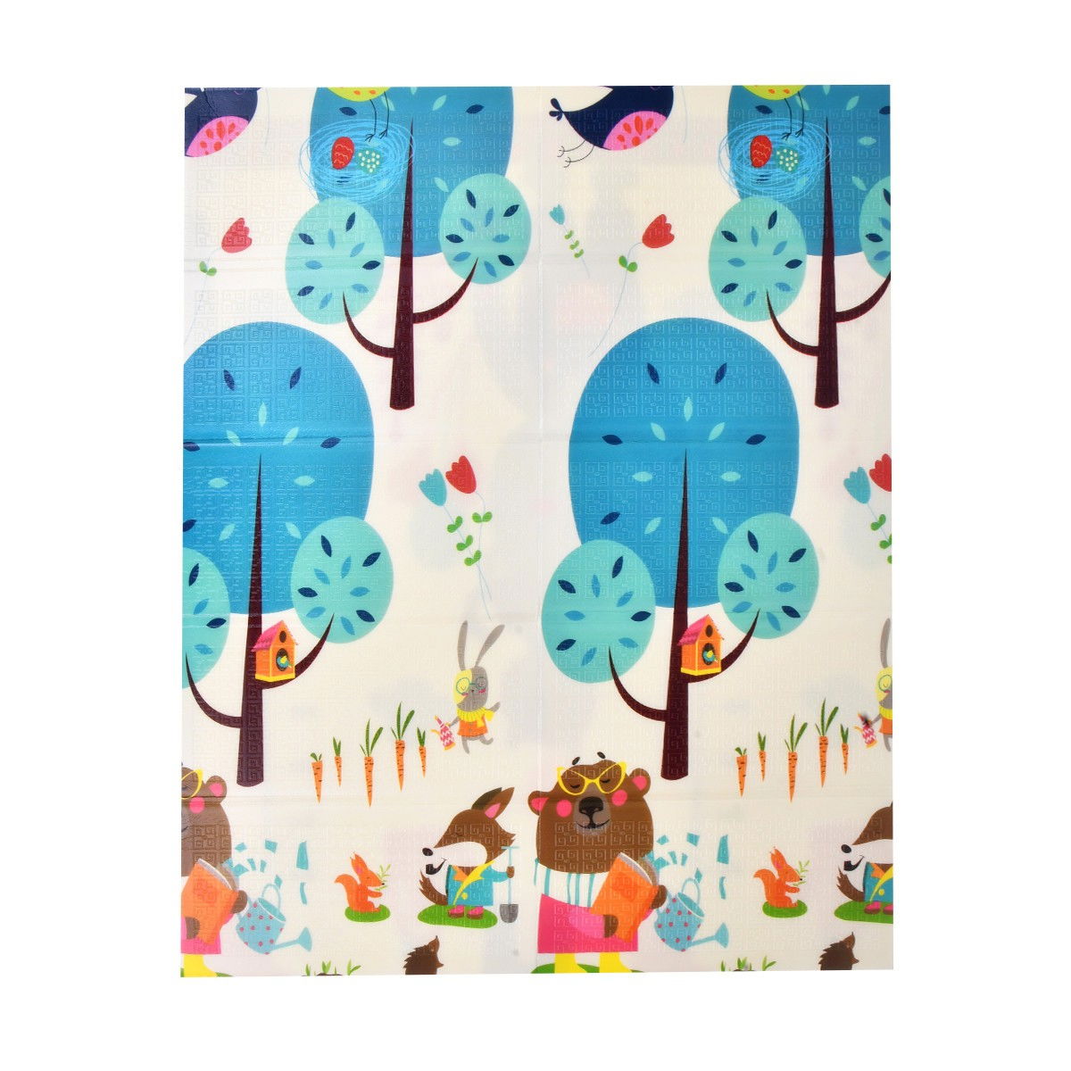 Covoras pentru Copii, Flippy, cu 2 Fete, Model Zmeu/Ursi, din XPE+PE, Impermeabil, Antiderapant, Protectie Termica, +3 Luni, Pliabil, 150 x 200 x 1.5 cm, Multicolor [4]