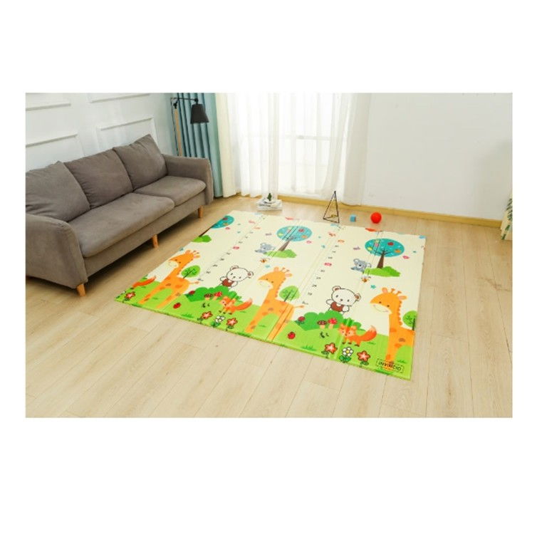 Covoras pentru Copii, Flippy, cu 2 Fete, Model ZOO/Ursulet, din XPE+PE, Impermeabil, Antiderapant, Protectie Termica, +3 Luni, Pliabil, 150 x 200 x 1.5 cm, Multicolor [9]
