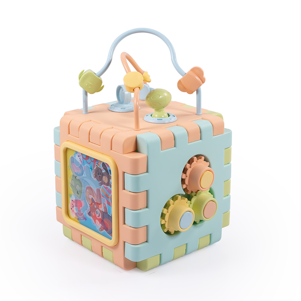 Cub 2 in 1 cu activitati - Pastel [1]