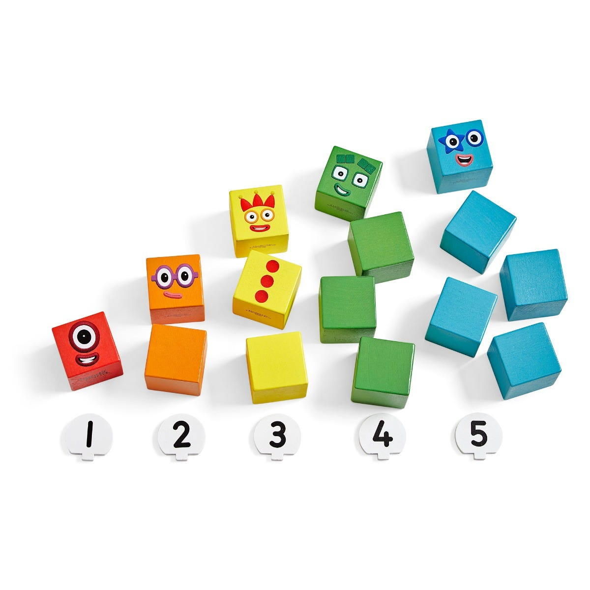 Cuburi din lemn Numberblocks - De la 1 la 5 [4]