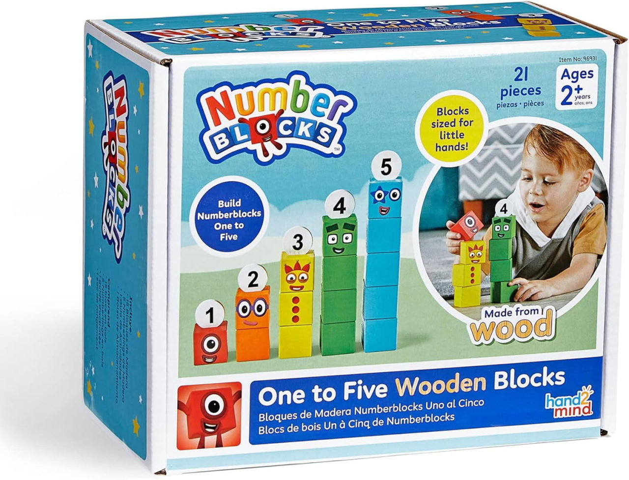 Cuburi din lemn Numberblocks - De la 1 la 5 [5]
