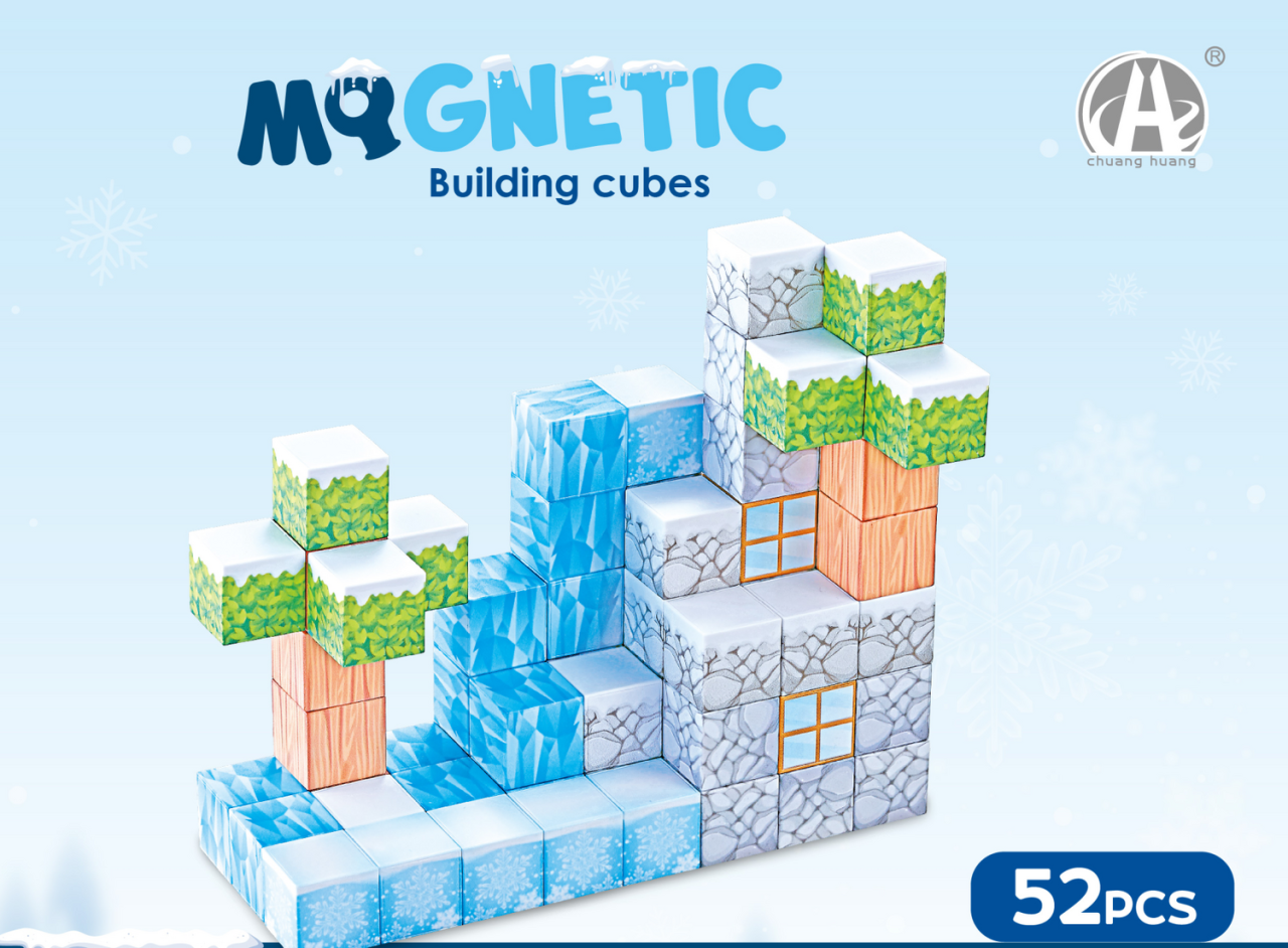 Cuburi magnetice - Iarna 52 piese (2.5 cm) [5]