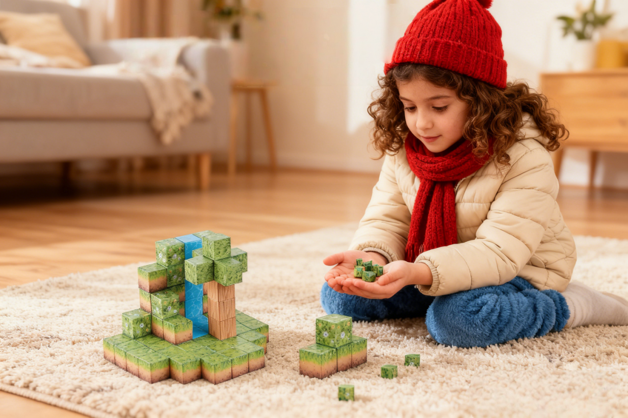 Cuburi magnetice - In natura 64 piese (2.5 cm) [5]