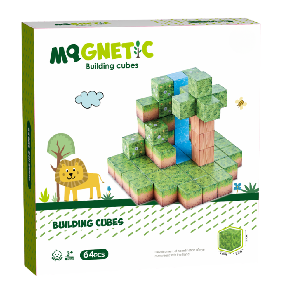 Cuburi magnetice - In natura 64 piese (2.5 cm) [1]