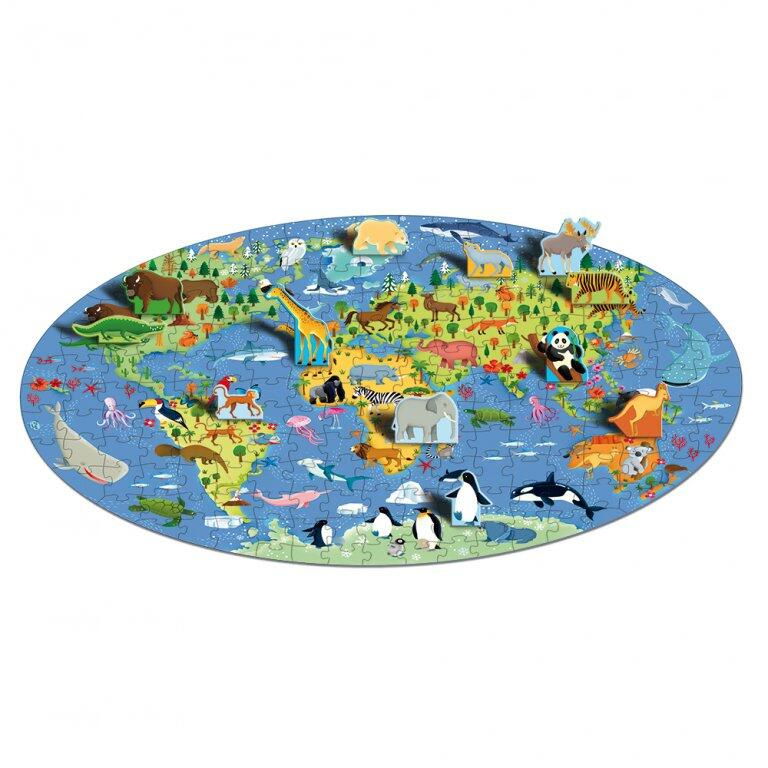 Cunoaste si exploreaza - Puzzle Lumea animalelor (200 piese) [5]