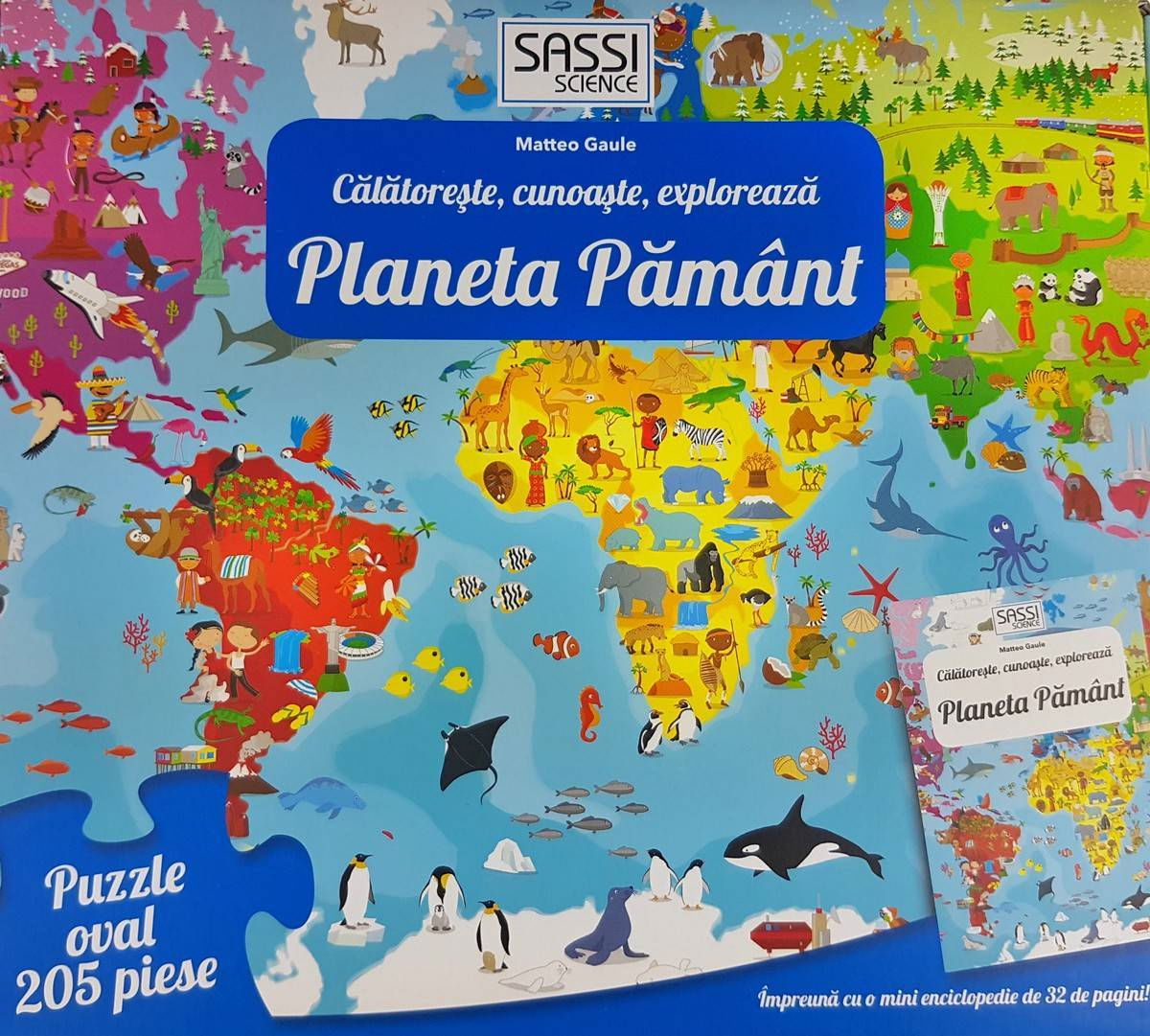 Cunoaste si exploreaza - Puzzle Planeta Pamant in limba Romana (205 piese) [3]