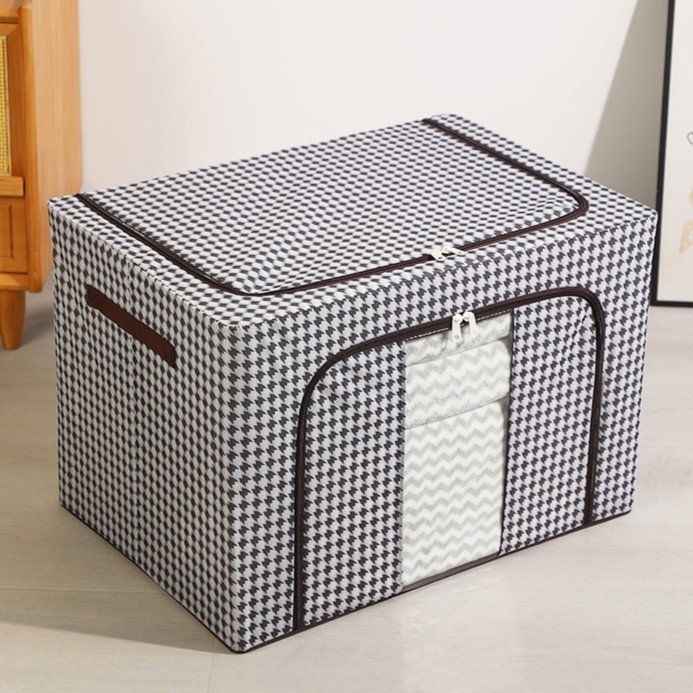 Cutie de Depozitare Pliabila, Flippy, Cu fermoar, 66 L, Textile, 50x40x33 cm, Design Zebra [7]