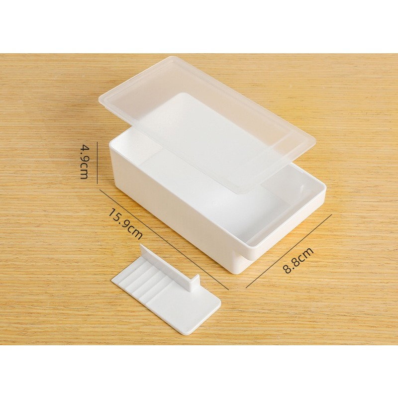 Cutie de Unt, Flippy, cu Capac, Multifunctionala, cu Spatula Portionare, 15.9 x 8.8 x 4.9 cm, Alb [2]