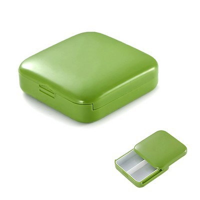 Cutie depozitare medicamente, 2 compartimente, Glisanta, Verde, Patrata, Flippy, Inchidere etans [2]