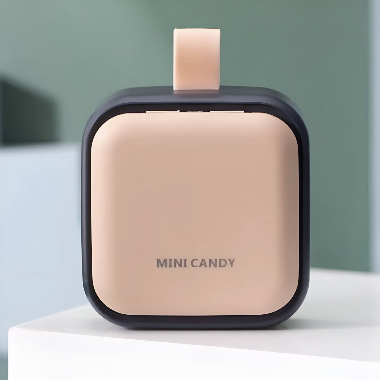 Cutie Depozitare Medicamente Mini, Flippy, 4 Compartimente, Inchidere Etans, Portabila, Patrat, Roz-Negru, PP, 7.5x7.5x3 cm [3]