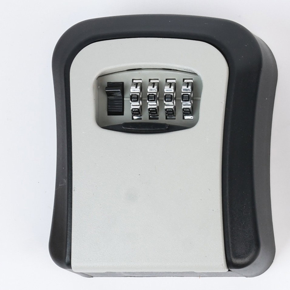 Cutie pentru Chei cu Parola, Flippy, din Aliaj de Aluminiu si Plastic, Cod din 4 Cifre, Impermeabila, Gri [6]