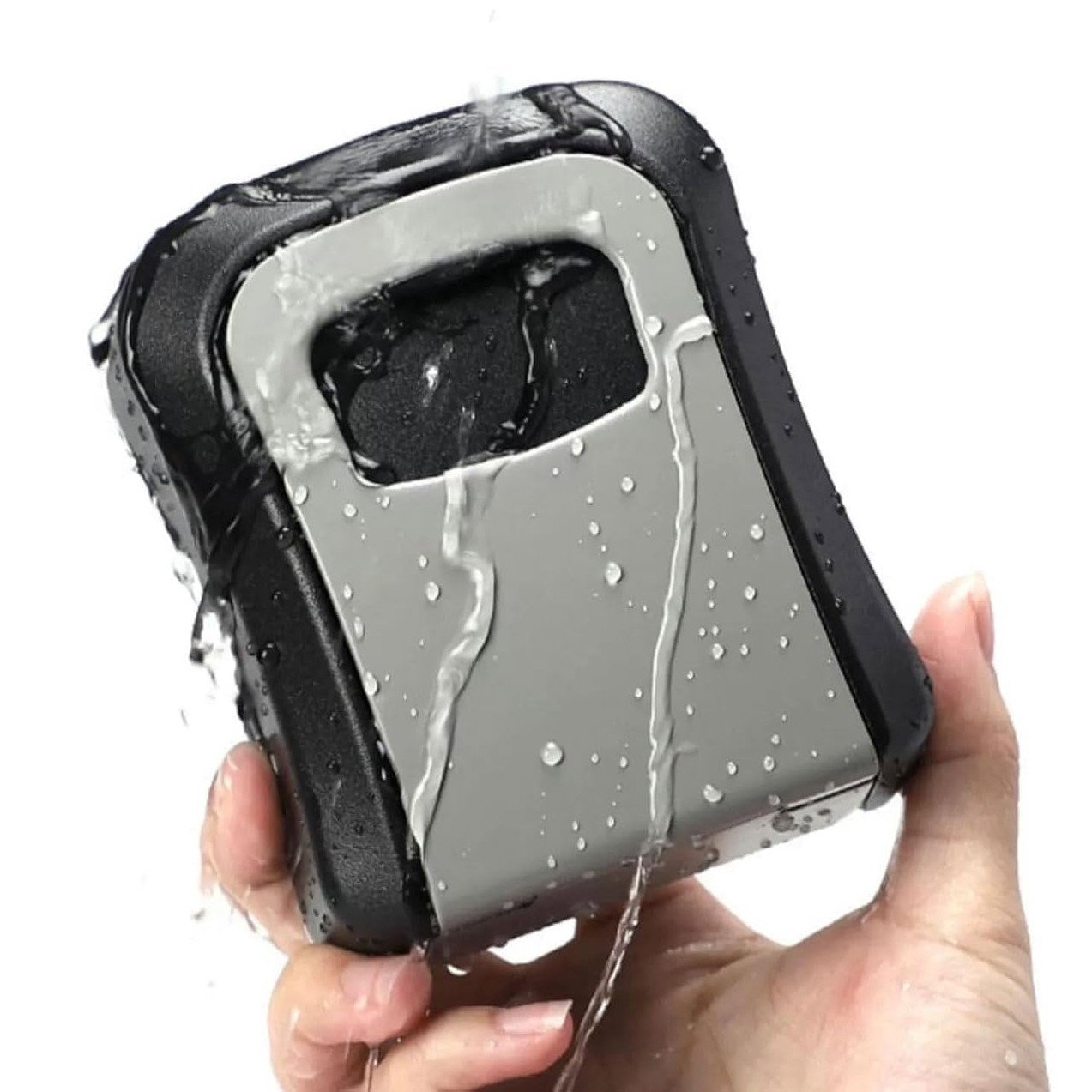 Cutie pentru Chei cu Parola, Flippy, din Aliaj de Aluminiu si Plastic, Cod din 4 Cifre, Impermeabila, Gri [2]