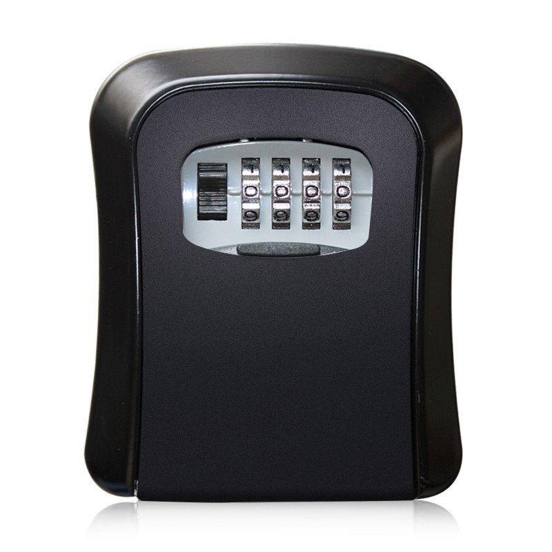 Cutie pentru Chei cu Parola, Flippy, din Aliaj de Aluminiu si Plastic, Cod din 4 Cifre, Impermeabila, Negru [3]