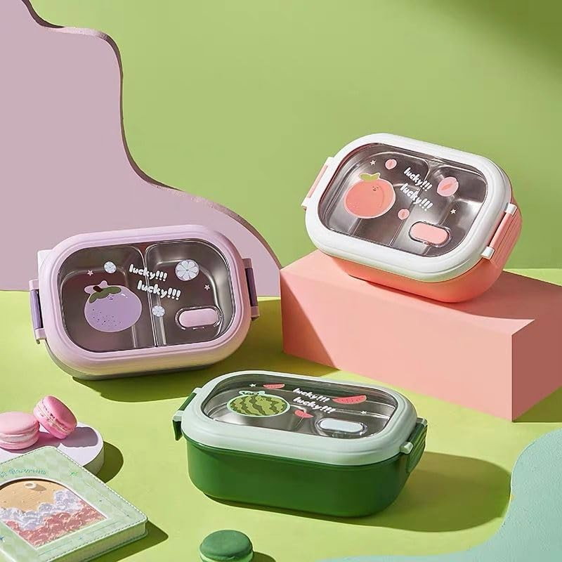 Cutie pentru Pranz sau Gustari, Flippy, cu Doua Compartimente, pentru Copii si Adulti, Etansare, PP, Perfect pentru Scoala si Birou, 1000 mL, 22.5x14.5x8 cm, Roz [4]