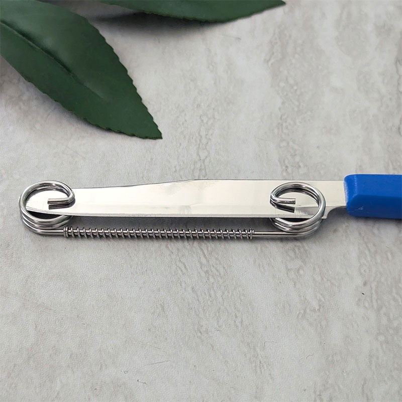 Cutit 2in1, Flippy, Feliere/Curatare, Grosime Feliere Reglabila, 22 cm, din Otel Inoxidabil, Albastru [6]