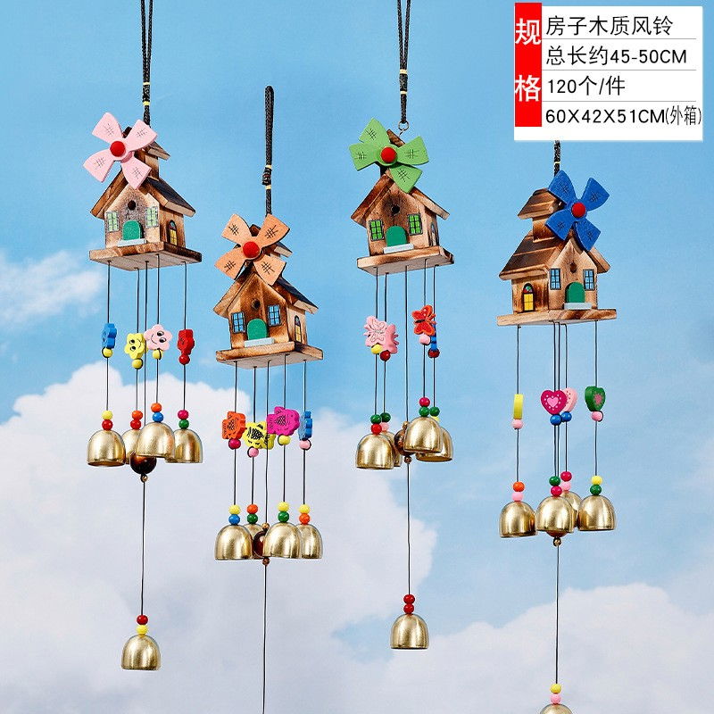 Decoratiune gradina pentru vant, Flippy, 45-50 cm, casute diverse, Multicolor [1]