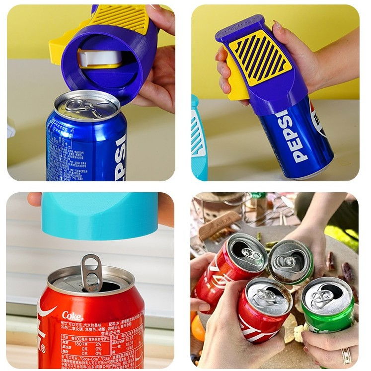 Desfacator Doze, Flippy, din ABS, 10.7 x 8 cm, Manual, Albastru/Galben [3]