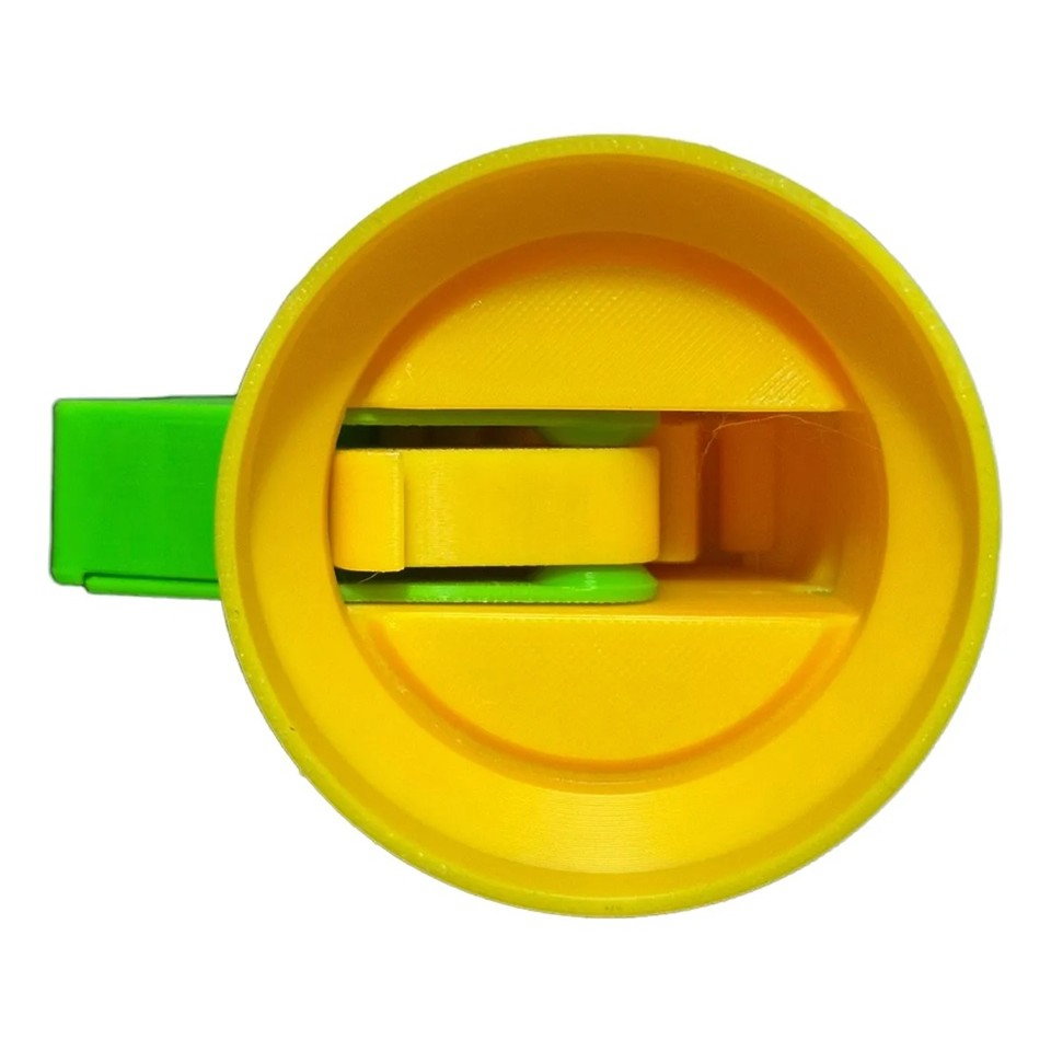 Desfacator Doze, Flippy, din ABS, 10.7 x 8 cm, Manual, Galben/Verde [4]