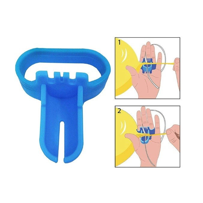 Dispozitiv de Legat Baloane, Flippy, din Plastic, pentru Mana, 6.5 x 5.5 cm, Albastru [1]