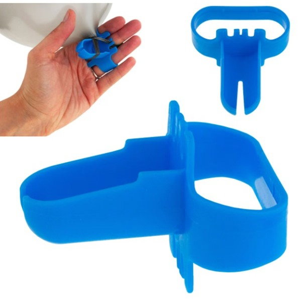 Dispozitiv de Legat Baloane, Flippy, din Plastic, pentru Mana, 6.5 x 5.5 cm, Albastru [4]