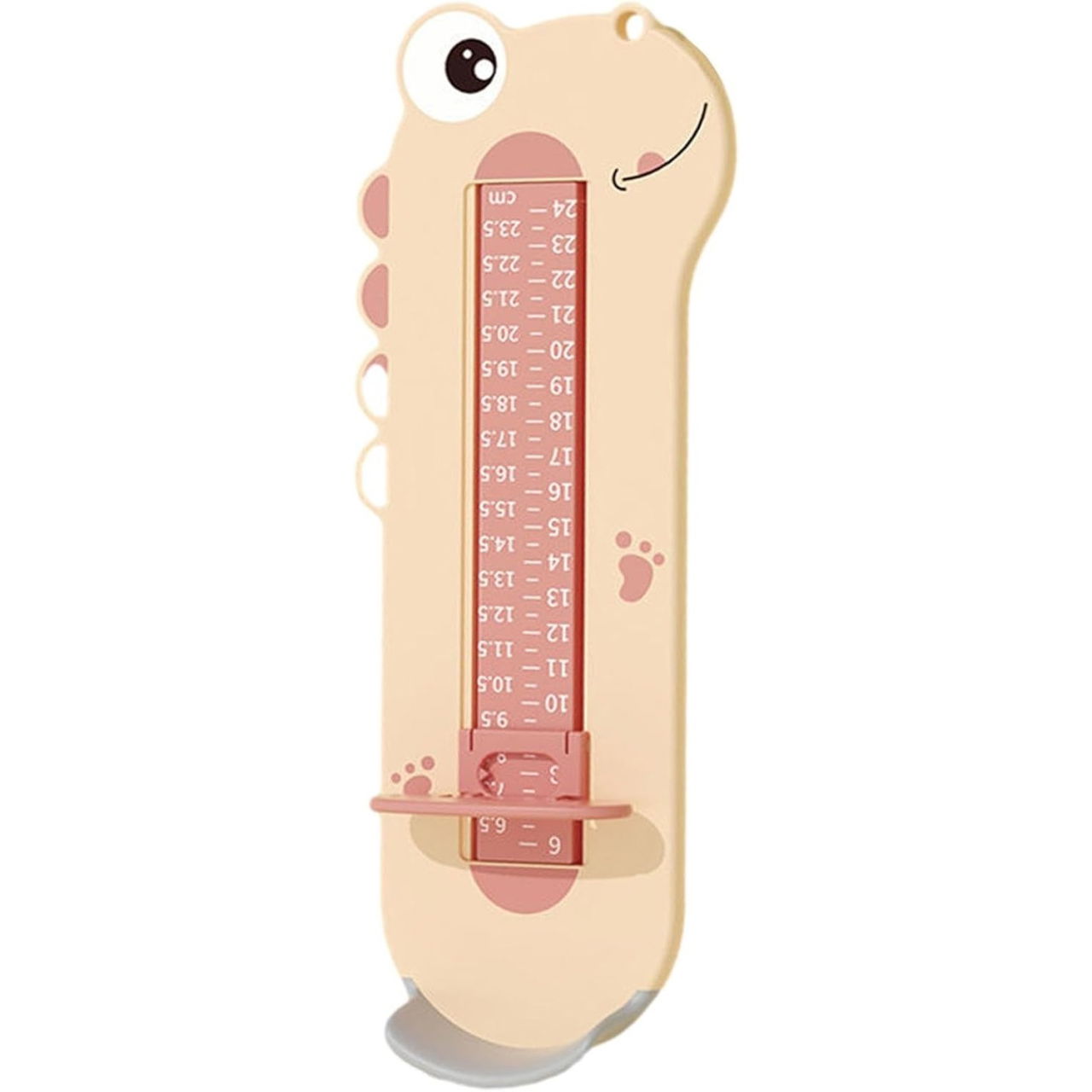 Dispozitiv de Masurat Talpa Piciorului pentru Bebelusi, Flippy, 9-24, Model Dinozaur, Roz [1]
